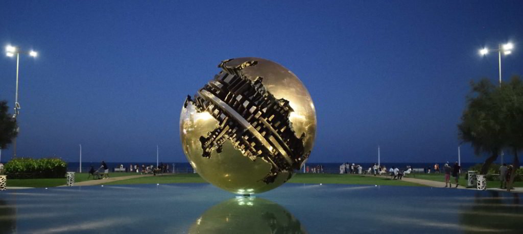 Pesaro big sphere Pomodoro
